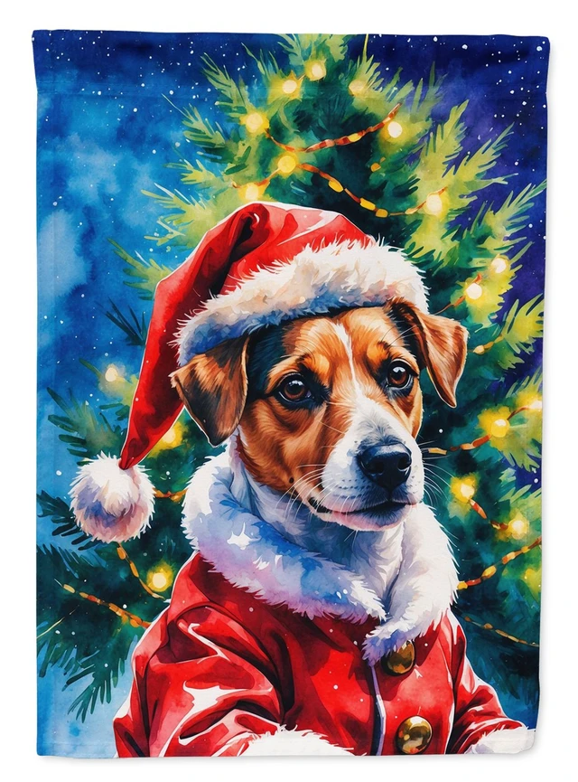 Main image of Jack Russell Terrier Christmas Garden Flag Mailbox Decorative Yard Banner Outside Patio Artwork for Flower Beds, Garden Size, Mu