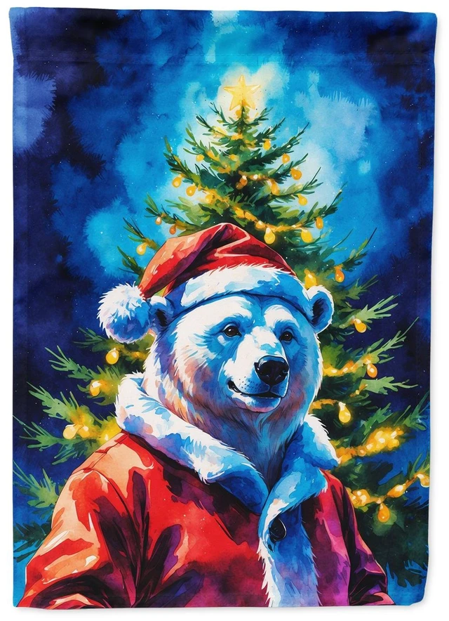 Main image of Polar Bear Christmas Garden Flag Mailbox Decorative Yard Banner Outside Patio Artwork for Flower Beds, Garden Size, Multicolor