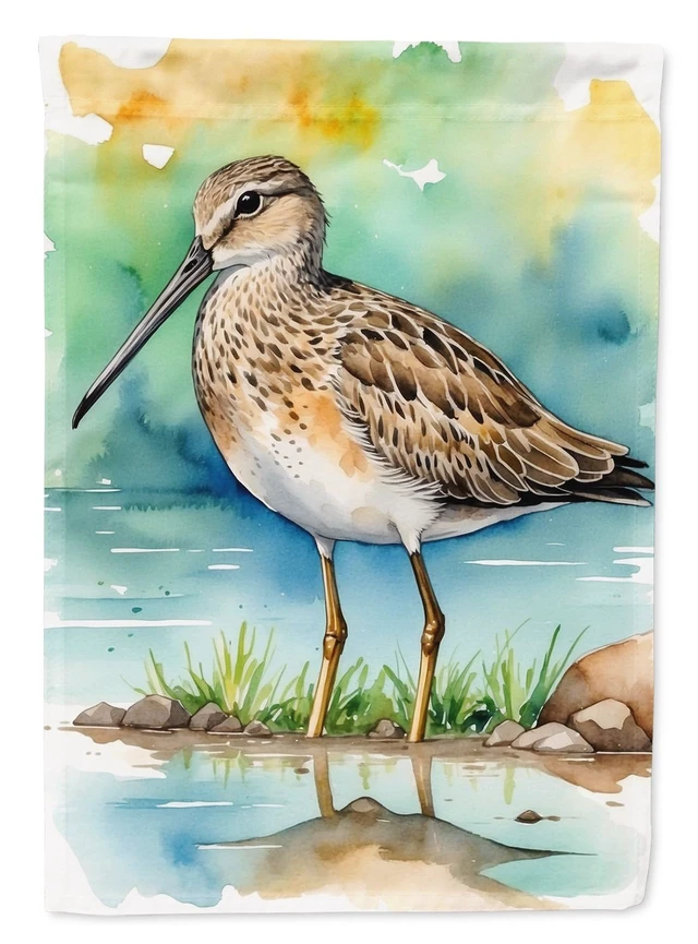 Main image of Longbilled Dowitcher Bird Garden Flag Mailbox Decorative Yard Banner Outside Patio Artwork for Flower Beds, Garden Size, Multic