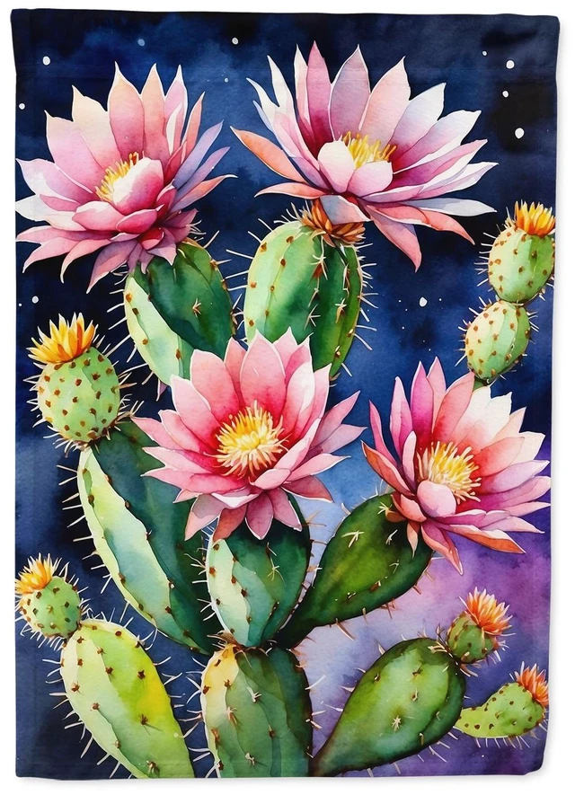 Main image of Queen of the Night Cactus Garden Flag Mailbox Decorative Yard Banner Outside Patio Artwork for Flower Beds, Garden Size, Multico