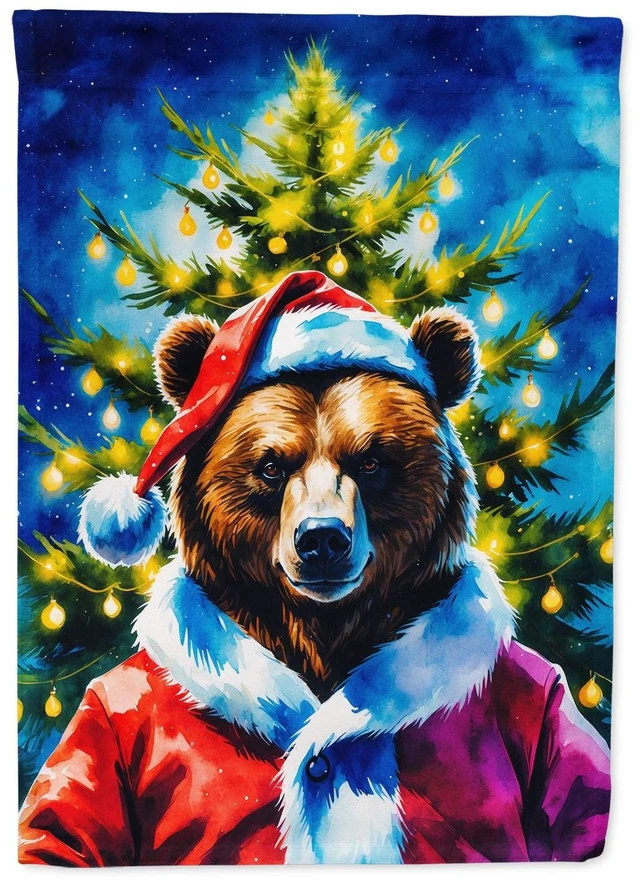 Main image of Bear Christmas Garden Flag Mailbox Decorative Yard Banner Outside Patio Artwork for Flower Beds, Garden Size, Multicolor
