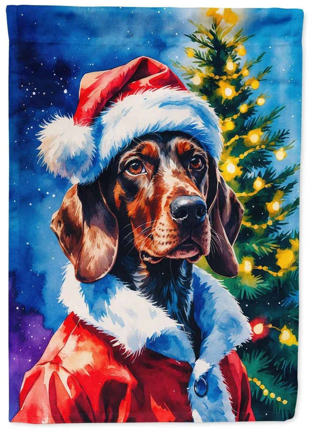 Main image of German Wirehaired Pointer Christmas Garden Flag Mailbox Decorative Yard Banner Outside Patio Artwork for Flower Beds, Garden Siz