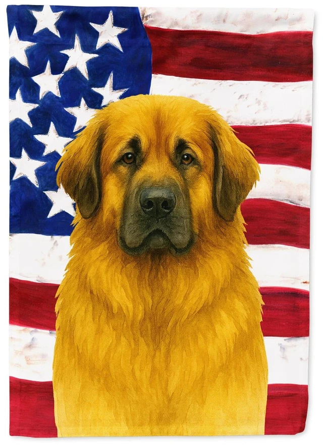 Main image of Lion Yellow Leonberger American Flag Garden Flag Mailbox Decorative Yard Banner Outside Patio Artwork for Flower Beds, Garden Si