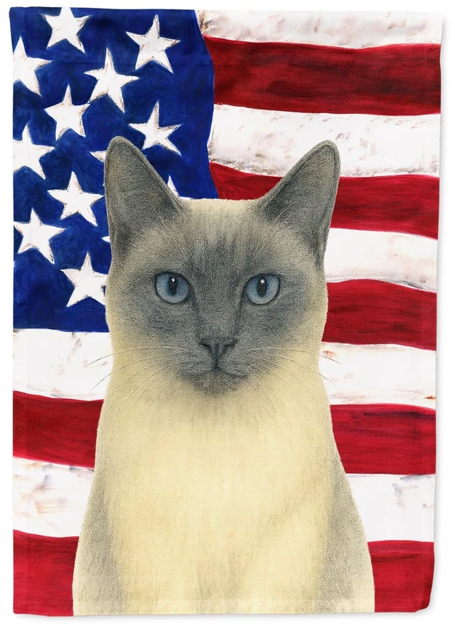 Main image of Blue Point Cat American Garden Flag Mailbox Decorative Yard Banner Outside Patio Artwork for Flower Beds, Garden Size, Multicolo