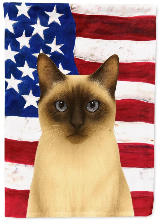 Main image of Seal Point Cat American Garden Flag Mailbox Decorative Yard Banner Outside Patio Artwork for Flower Beds, Garden Size, Multicolo