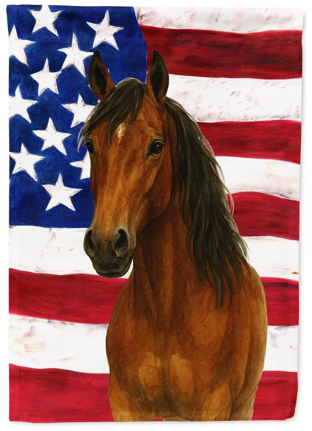 Main image of Bay Morgan Horse American Garden Flag Mailbox Decorative Yard Banner Outside Patio Artwork for Flower Beds, Garden Size, Multico