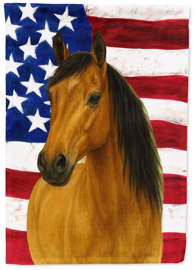 Main image of Buckskin Quarter Horse American Garden Flag Mailbox Decorative Yard Banner Outside Patio Artwork for Flower Beds, Garden Size, M