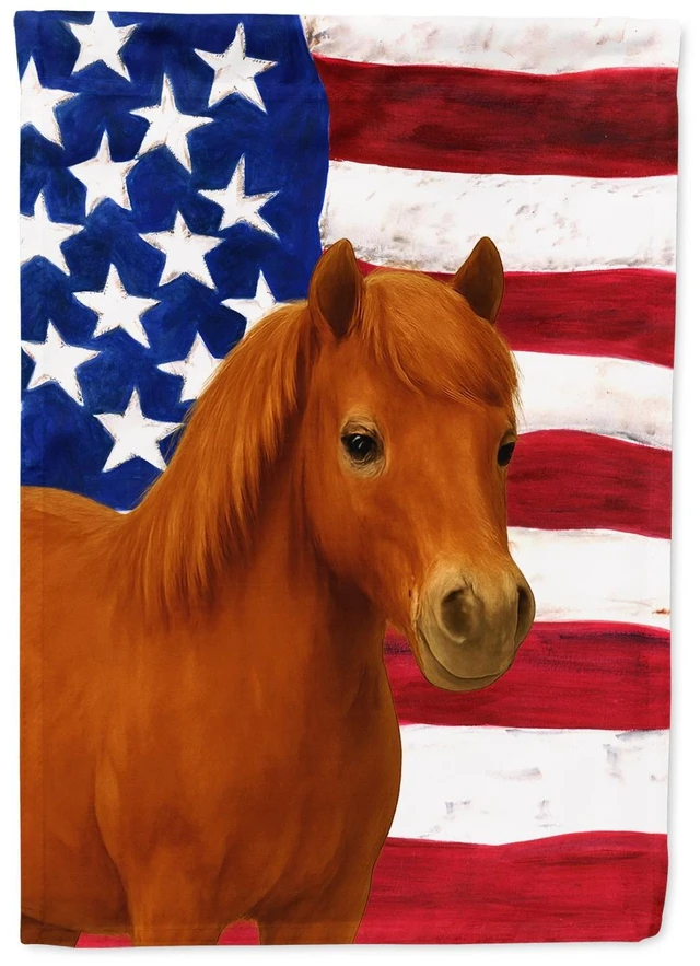 Main image of Chestnut Welsh Pony American Garden Flag Mailbox Decorative Yard Banner Outside Patio Artwork for Flower Beds, Garden Size, Mult