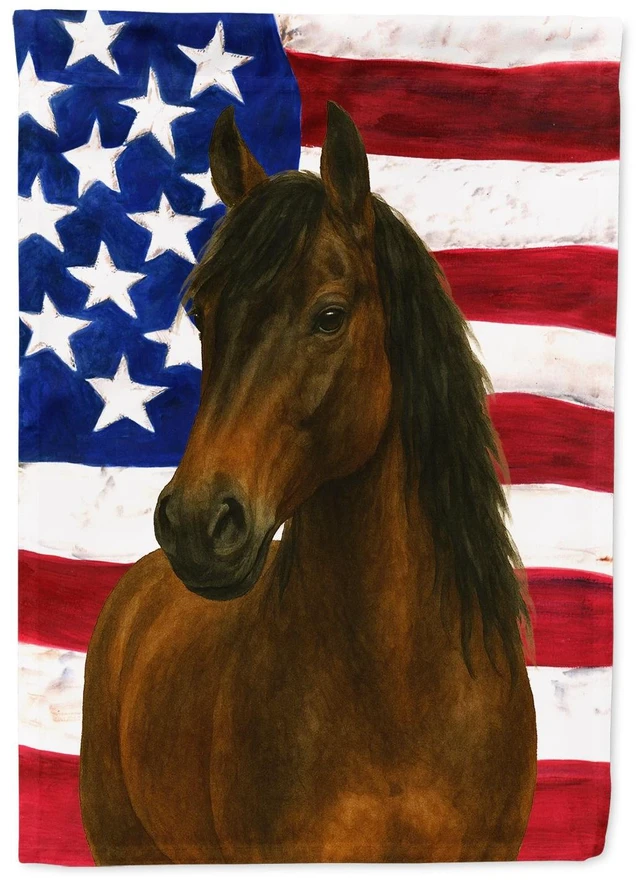 Main image of Bay Paso Fino Horse American Garden Flag Mailbox Decorative Yard Banner Outside Patio Artwork for Flower Beds, Garden Size, Mult
