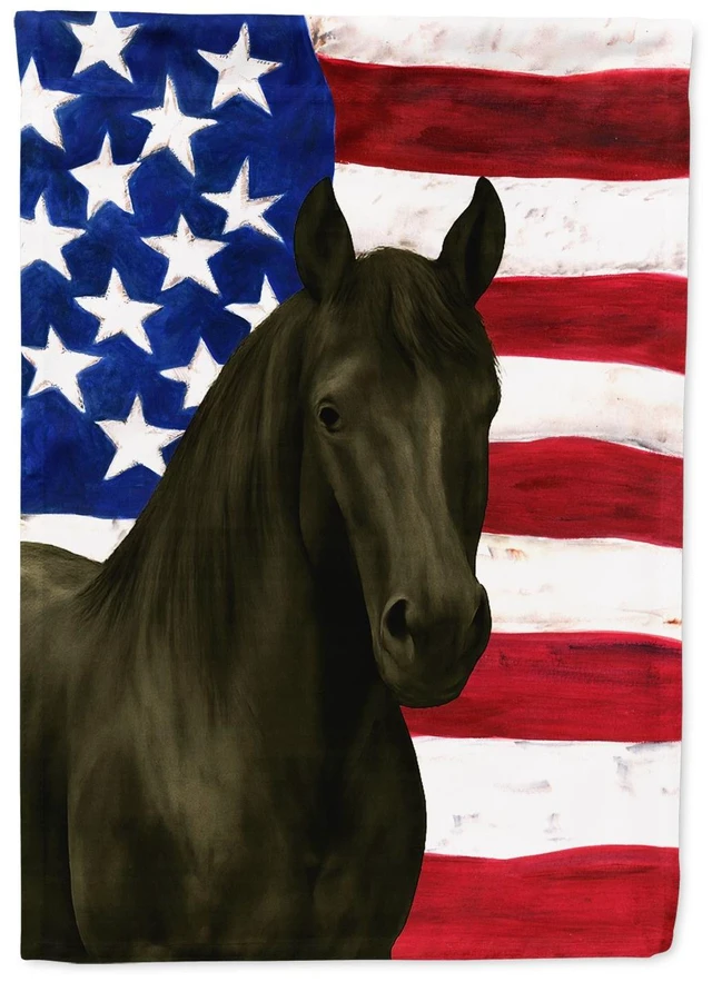 Main image of Black Tennessee Walking Horse American Garden Flag Mailbox Decorative Yard Banner Outside Patio Artwork for Flower Beds, Garden