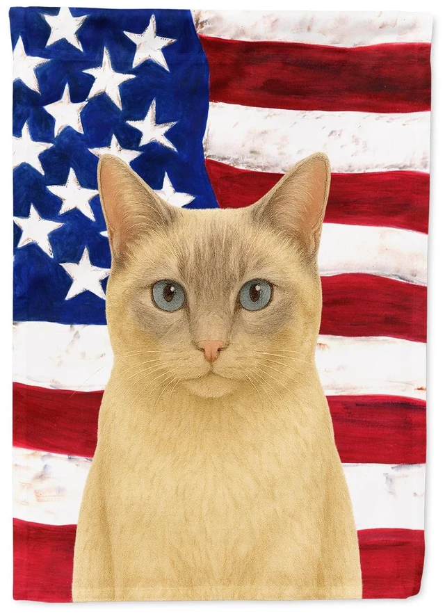 Main image of Lilac Point Cat American Garden Flag Mailbox Decorative Yard Banner Outside Patio Artwork for Flower Beds, Garden Size, Multicol