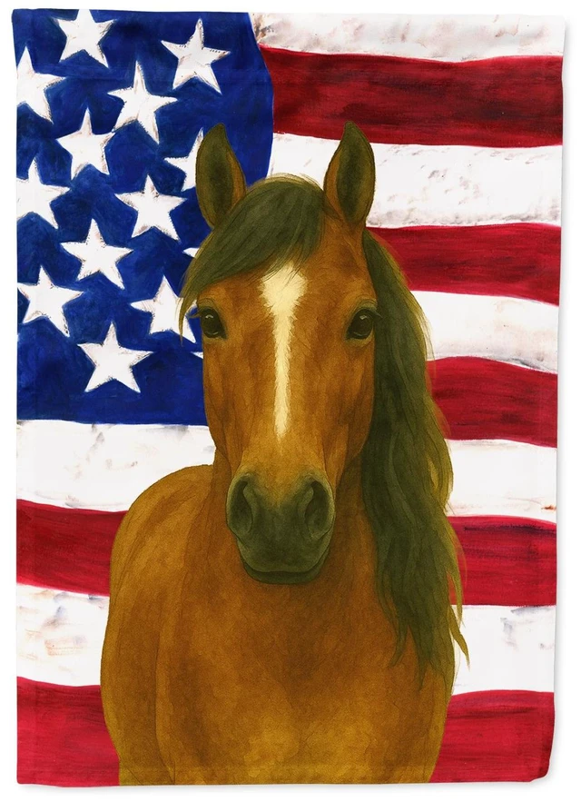 Main image of Bay Welsh Pony American Garden Flag Mailbox Decorative Yard Banner Outside Patio Artwork for Flower Beds, Garden Size, Multicolo