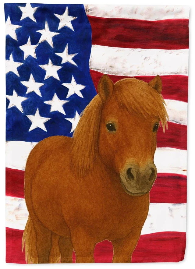 Main image of Chestnut Shetland Pony American Garden Flag Mailbox Decorative Yard Banner Outside Patio Artwork for Flower Beds, Garden Size, M