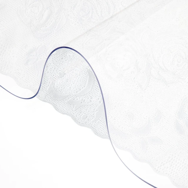 Alt view image 9 of 9 - VEVOR Plastic Table Cover 24 x 60 Inch, 1.5 mm Thick Clear Table Protector, Rectangle Clear Desk Mat, Waterproof & Easy Cleaning for Office Dresser Night Stand