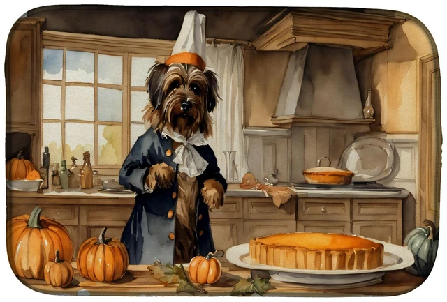 Main image of Briard Fall Kitchen Pumpkins Dish Drying Mat Absorbent Dish Drying Mat Pad for Kitchen Counter Dish Drainer Mat for Countertop,