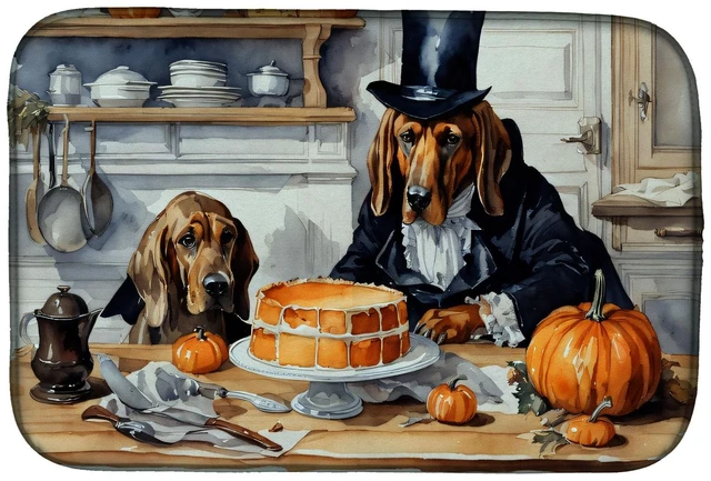 Main image of Bloodhound Fall Kitchen Pumpkins Dish Drying Mat Absorbent Dish Drying Mat Pad for Kitchen Counter Dish Drainer Mat for Countert