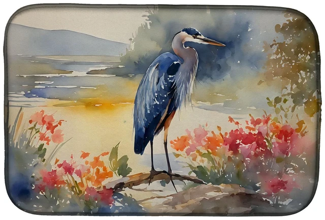 Main image of Blue Heron Dish Drying Mat Absorbent Dish Drying Mat Pad for Kitchen Counter Dish Drainer Mat for Countertop, 14 x 21", Multicol