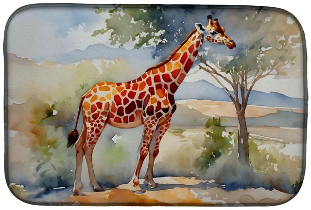 Main image of Giraffe Dish Drying Mat Absorbent Dish Drying Mat Pad for Kitchen Counter Dish Drainer Mat for Countertop, 14 x 21", Multicolor