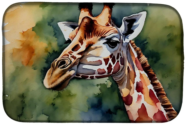 Main image of Giraffe Dish Drying Mat Absorbent Dish Drying Mat Pad for Kitchen Counter Dish Drainer Mat for Countertop, 14 x 21", Multicolor