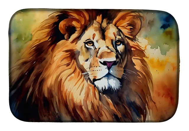 Main image of Lion Dish Drying Mat Absorbent Dish Drying Mat Pad for Kitchen Counter Dish Drainer Mat for Countertop, 14 x 21", Multicolor