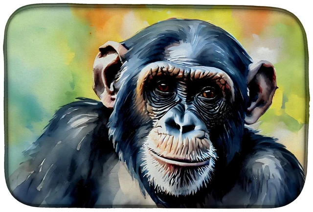 Main image of Chimpanzee Dish Drying Mat Absorbent Dish Drying Mat Pad for Kitchen Counter Dish Drainer Mat for Countertop, 14 x 21", Multicol