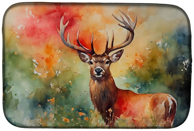 Main image of Deer Stag Dish Drying Mat Absorbent Dish Drying Mat Pad for Kitchen Counter Dish Drainer Mat for Countertop, 14 x 21", Multicolo