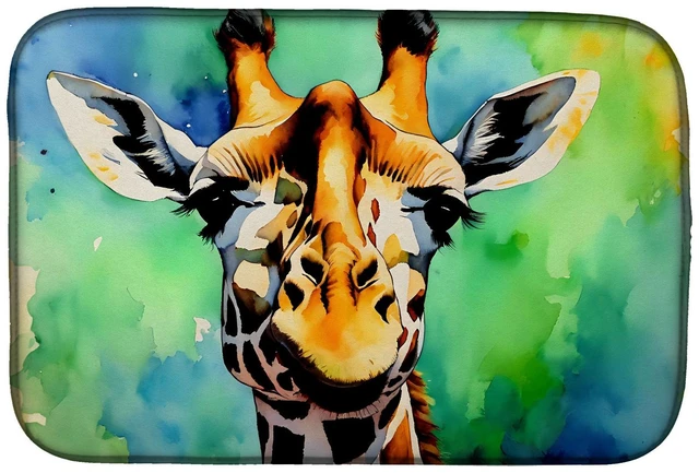 Main image of Giraffe Dish Drying Mat Absorbent Dish Drying Mat Pad for Kitchen Counter Dish Drainer Mat for Countertop, 14 x 21", Multicolor