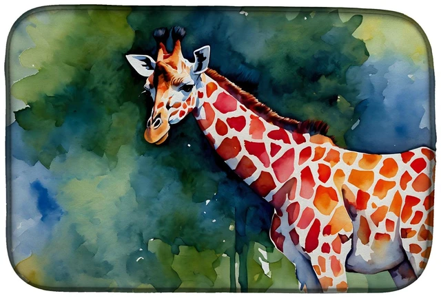 Main image of Giraffe Dish Drying Mat Absorbent Dish Drying Mat Pad for Kitchen Counter Dish Drainer Mat for Countertop, 14 x 21", Multicolor