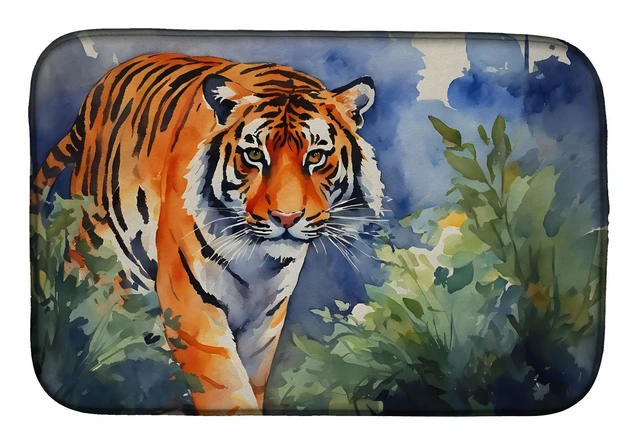 Main image of Bengal Tiger Dish Drying Mat Absorbent Dish Drying Mat Pad for Kitchen Counter Dish Drainer Mat for Countertop, 14 x 21", Multic