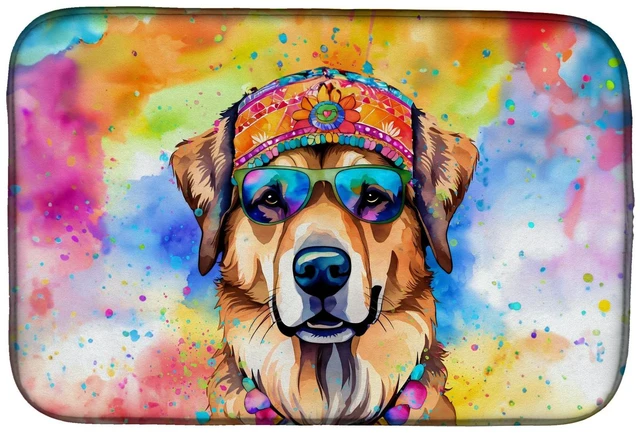 Main image of Hippie Dawg Dish Drying Mat Absorbent Dish Drying Mat Pad for Kitchen Counter Dish Drainer Mat for Countertop, 14 x 21", Multico