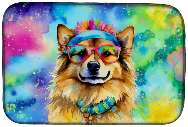 Main image of Hippie Dawg Dish Drying Mat Absorbent Dish Drying Mat Pad for Kitchen Counter Dish Drainer Mat for Countertop, 14 x 21", Multico