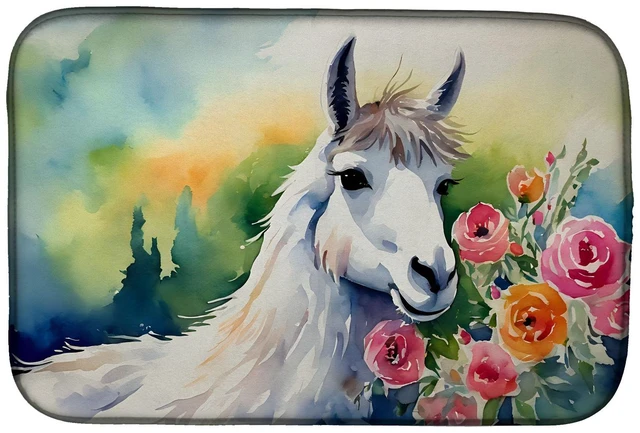 Main image of Llama Dish Drying Mat Absorbent Dish Drying Mat Pad for Kitchen Counter Dish Drainer Mat for Countertop, 14 x 21", Multicolor