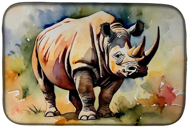 Main image of Rhinoceros Dish Drying Mat Absorbent Dish Drying Mat Pad for Kitchen Counter Dish Drainer Mat for Countertop, 14 x 21", Multicol