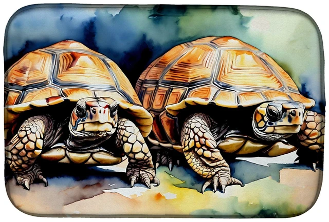 Main image of Turtles Tortoises Dish Drying Mat Absorbent Dish Drying Mat Pad for Kitchen Counter Dish Drainer Mat for Countertop, 14 x 21", M