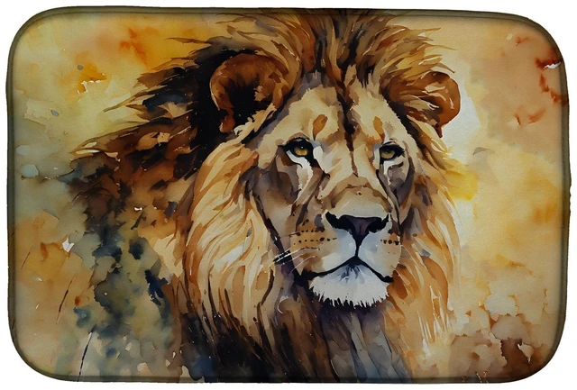 Main image of Lion Dish Drying Mat Absorbent Dish Drying Mat Pad for Kitchen Counter Dish Drainer Mat for Countertop, 14 x 21", Multicolor