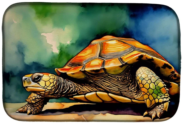 Main image of Turtles Tortoises Dish Drying Mat Absorbent Dish Drying Mat Pad for Kitchen Counter Dish Drainer Mat for Countertop, 14 x 21", M