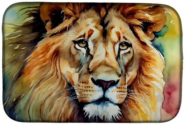 Main image of Lion Dish Drying Mat Absorbent Dish Drying Mat Pad for Kitchen Counter Dish Drainer Mat for Countertop, 14 x 21", Multicolor