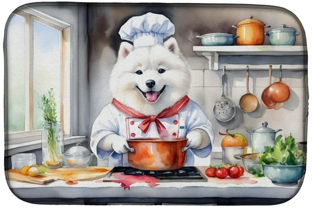 Main image of Samoyed The Chef Dish Drying Mat Absorbent Dish Drying Mat Pad for Kitchen Counter Dish Drainer Mat for Countertop, 14 x 21", Mu