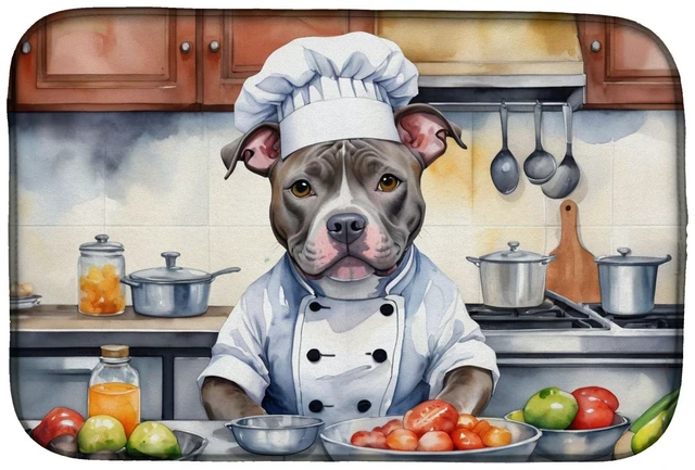 Main image of Pit Bull Terrier The Chef Dish Drying Mat Absorbent Dish Drying Mat Pad for Kitchen Counter Dish Drainer Mat for Countertop, 14
