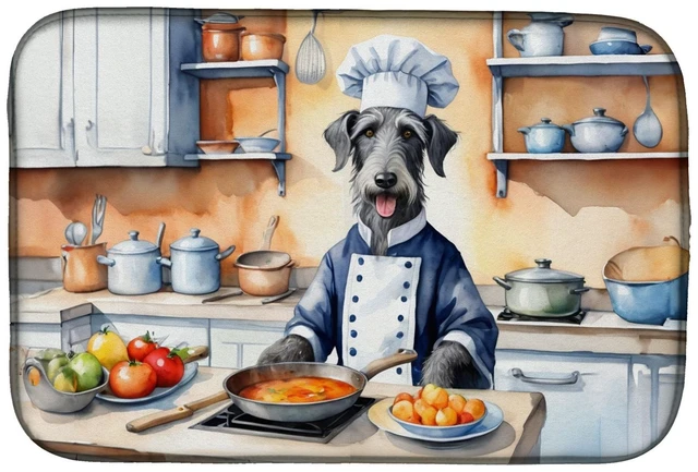Main image of Scottish Deerhound The Chef Dish Drying Mat Absorbent Dish Drying Mat Pad for Kitchen Counter Dish Drainer Mat for Countertop, 1