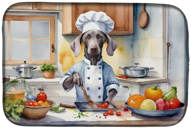 Main image of Weimaraner The Chef Dish Drying Mat Absorbent Dish Drying Mat Pad for Kitchen Counter Dish Drainer Mat for Countertop, 14 x 21",