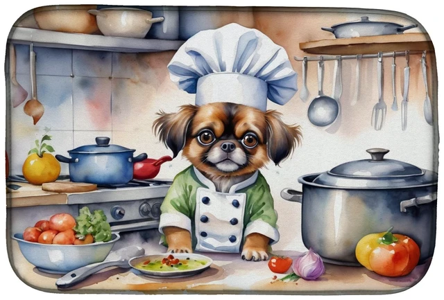 Main image of Tibetan Spaniel The Chef Dish Drying Mat Absorbent Dish Drying Mat Pad for Kitchen Counter Dish Drainer Mat for Countertop, 14 x