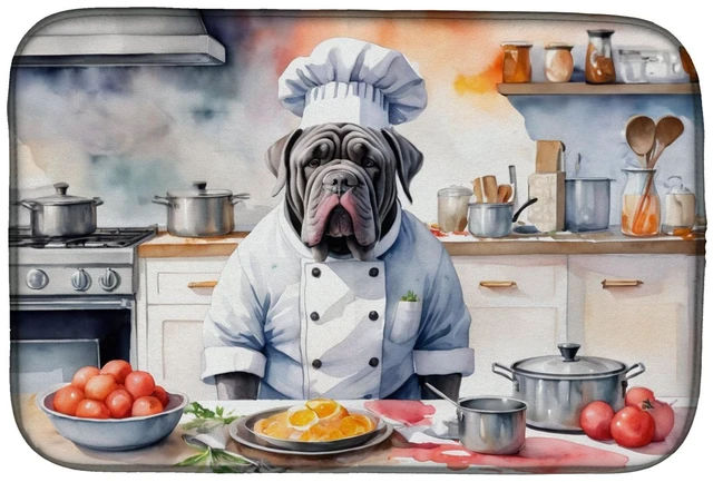 Main image of Neapolitan Mastiff The Chef Dish Drying Mat Absorbent Dish Drying Mat Pad for Kitchen Counter Dish Drainer Mat for Countertop, 1