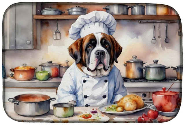 Main image of Saint Bernard The Chef Dish Drying Mat Absorbent Dish Drying Mat Pad for Kitchen Counter Dish Drainer Mat for Countertop, 14 x 2