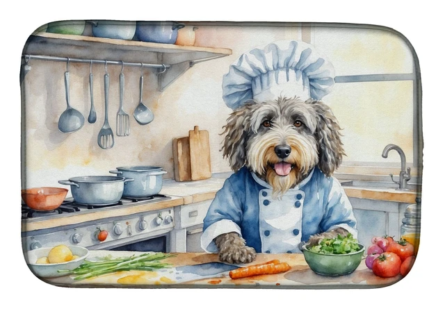 Main image of Bergamasco Sheepdog The Chef Dish Drying Mat Absorbent Dish Drying Mat Pad for Kitchen Counter Dish Drainer Mat for Countertop,