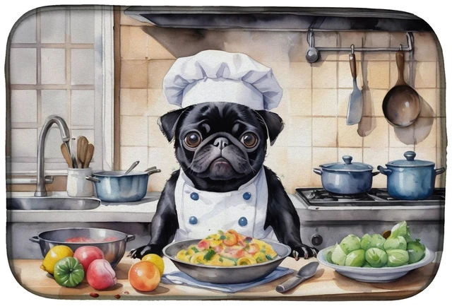 Main image of Pug The Chef Dish Drying Mat Absorbent Dish Drying Mat Pad for Kitchen Counter Dish Drainer Mat for Countertop, 14 x 21", Multic