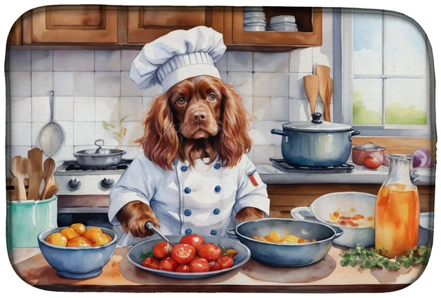 Main image of Sussex Spaniel The Chef Dish Drying Mat Absorbent Dish Drying Mat Pad for Kitchen Counter Dish Drainer Mat for Countertop, 14 x