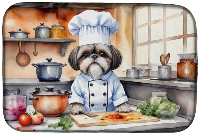 Main image of Shih Tzu The Chef Dish Drying Mat Absorbent Dish Drying Mat Pad for Kitchen Counter Dish Drainer Mat for Countertop, 14 x 21", M
