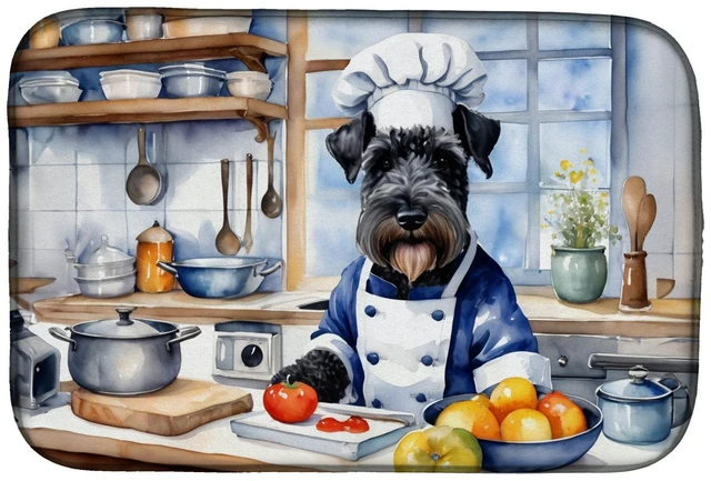 Main image of Kerry Blue Terrier The Chef Dish Drying Mat Absorbent Dish Drying Mat Pad for Kitchen Counter Dish Drainer Mat for Countertop, 1