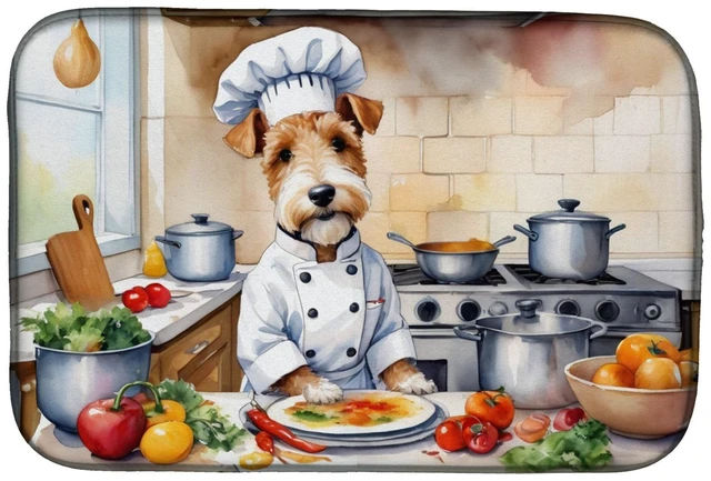 Main image of Fox Terrier The Chef Dish Drying Mat Absorbent Dish Drying Mat Pad for Kitchen Counter Dish Drainer Mat for Countertop, 14 x 21"